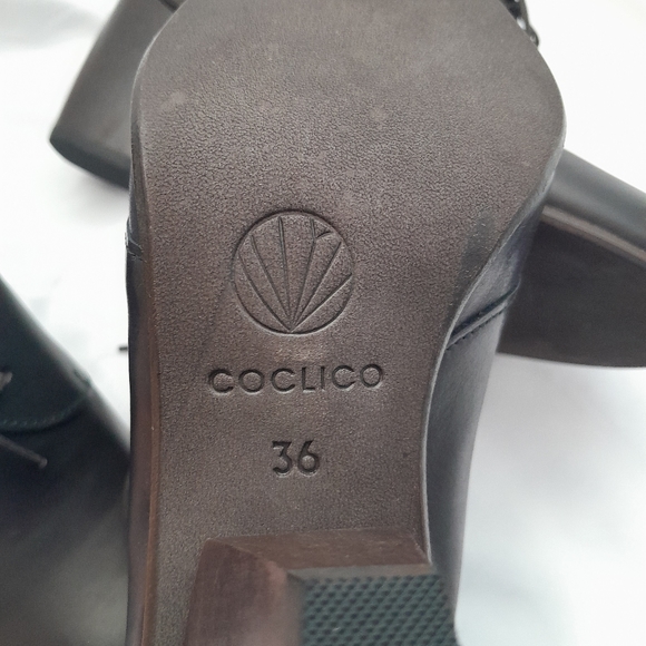 Coclico Women's Danette Black Leather lace-Up Boots New Size 6 - Picture 6 of 6